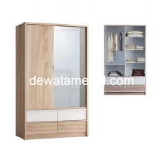 Wardrobe Sliding Door - Siantano LP 288 SL / Natural, White